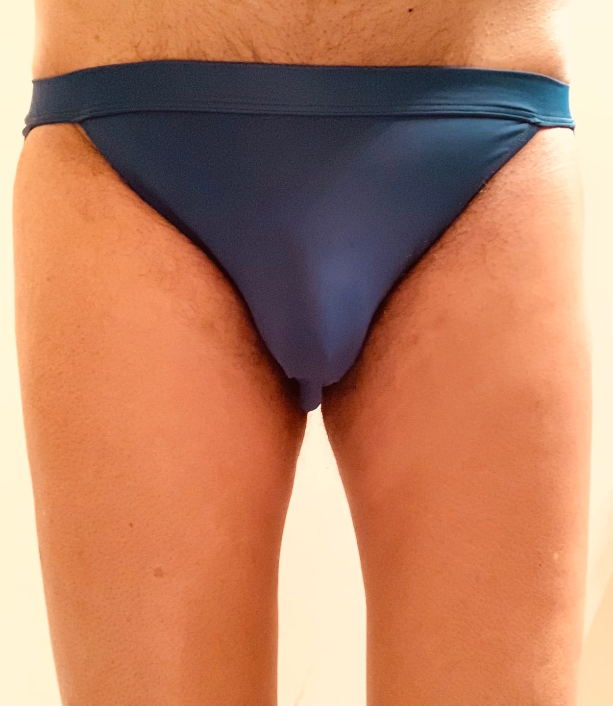 Customer photo review of 4 Pack Men's Sexy Pouch T-Back Thongs