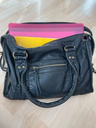 Customer photo review of RAQUEL - Sac à Main de Cours Bandoulière en Cuir Rigide