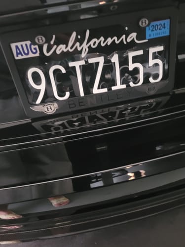 Customer photo review of 2011-2022 CALIFORNIA LICENSE PLATE DMV.CA.GOV - BLACK WITH WHITE TEXT 6"x12" (156.5mm x 305mm)