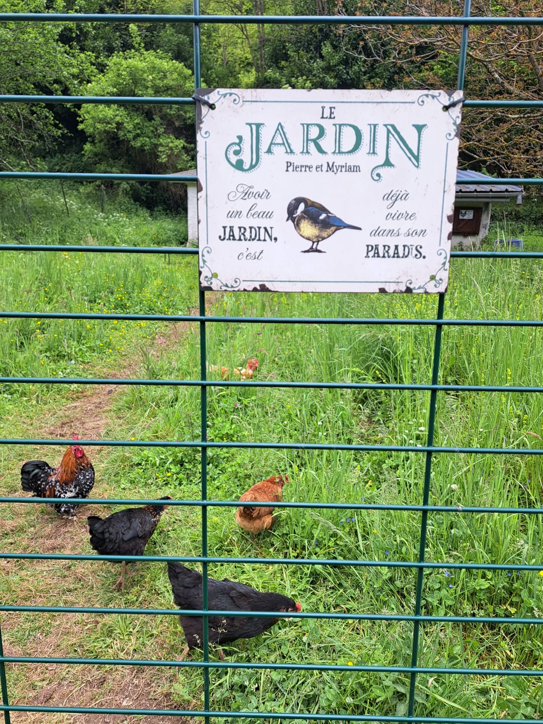 Customer photo review of Joie dans le jardin – Outdoor-Pancarte de porte