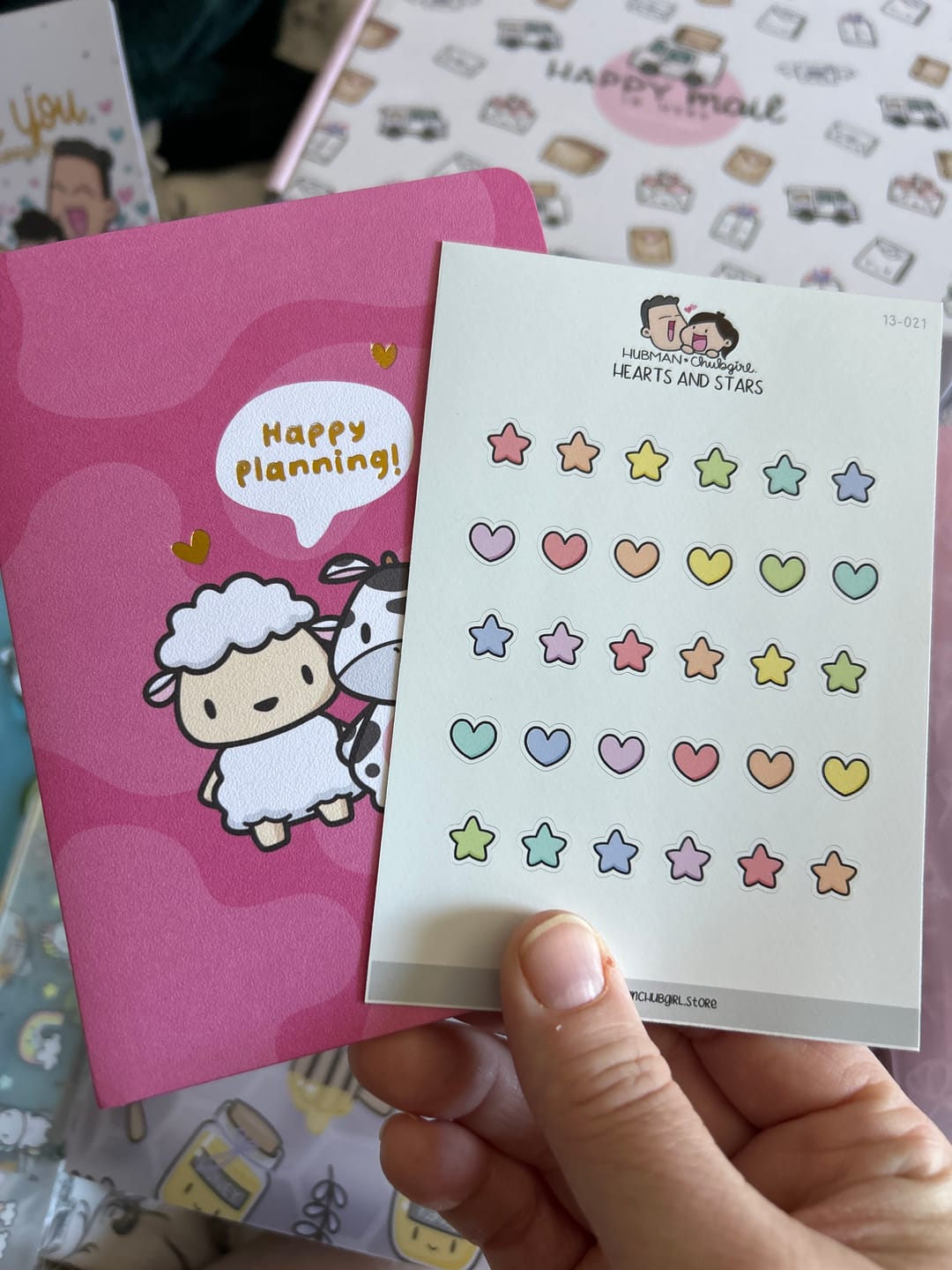 Customer photo review of Hearts and Stars Planner Stickers