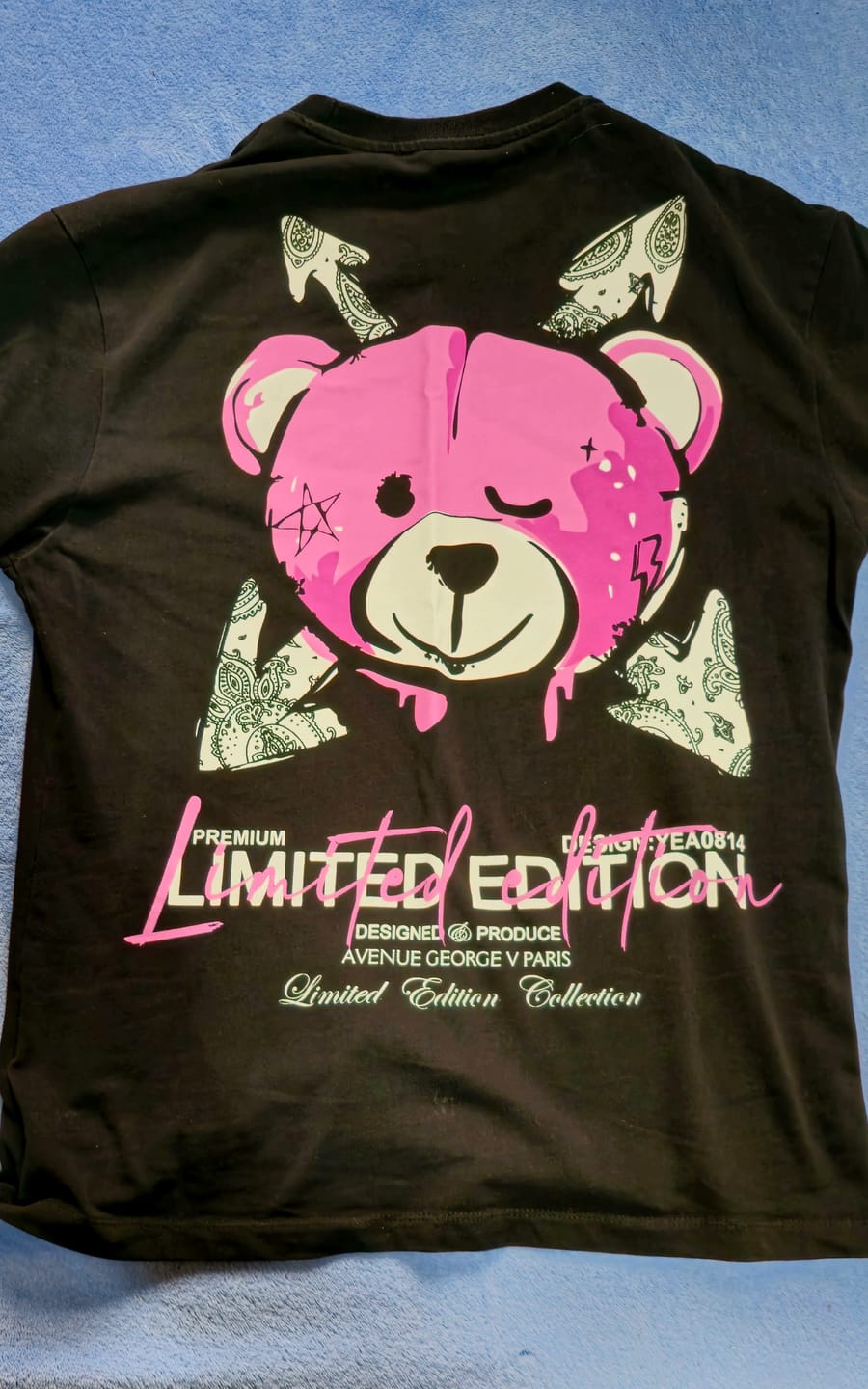 Customer photo review of CAMISETA "FASHION BEAR" - NEGRO/ROSA- AVENUE GEORGE V PARIS | GV-10057