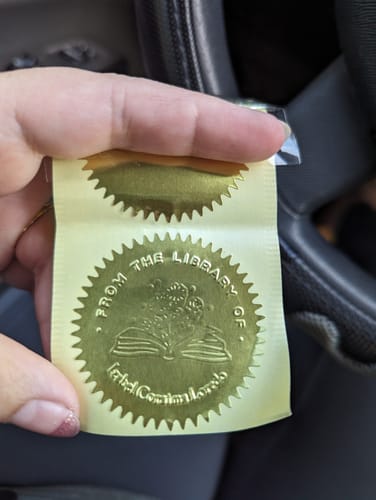 Customer photo review of Custom Book Embosser