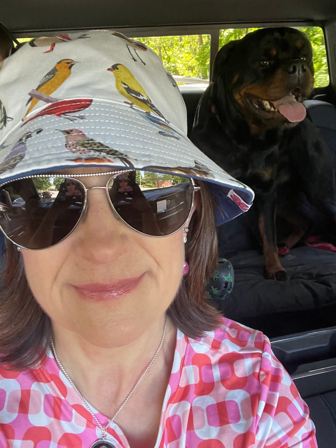 Customer photo review of BERTA bucket hat Birds