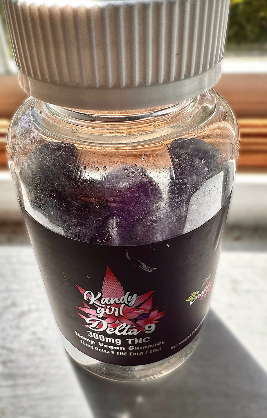 Customer photo review of Delta 9 THC Gummies Vegan Grape 300MG