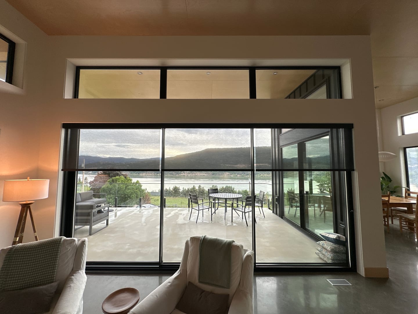 Customer photo review of SmartWings Motorized Light Filtering Roller Shades 50% Blackout PVC Free Sunscreen