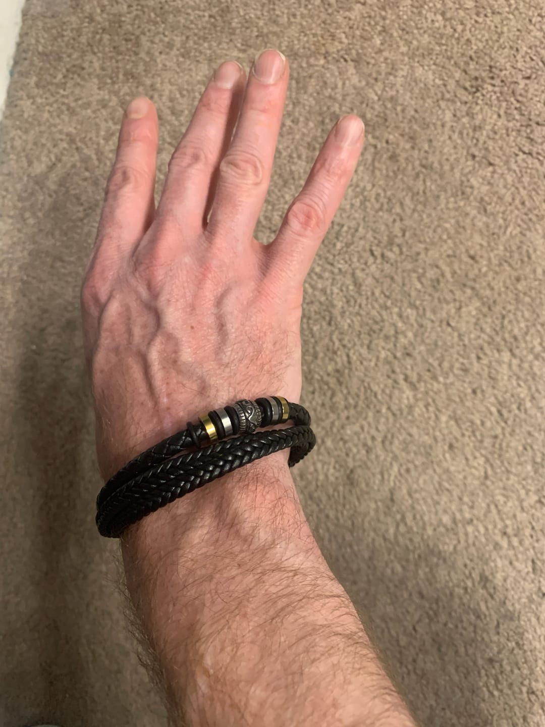 Customer photo review of To My Son | Love You Forever | Leather Braid Bracelet