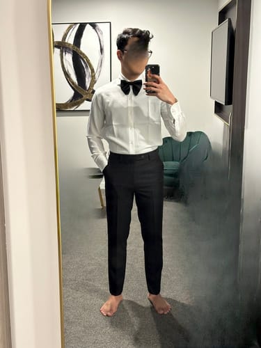 Customer photo review of Seersucker Striped Shirt - White