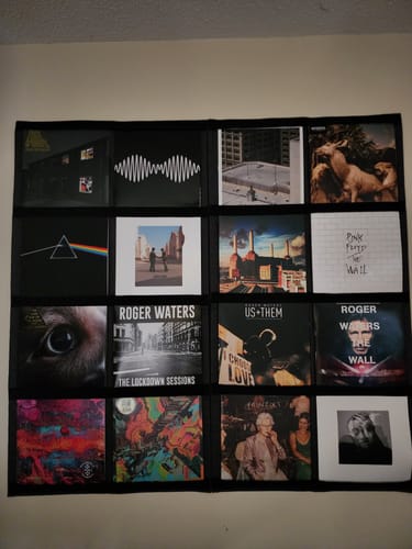 Customer photo review of 12" Vinyl Record Display Frame - LP Wall Storage