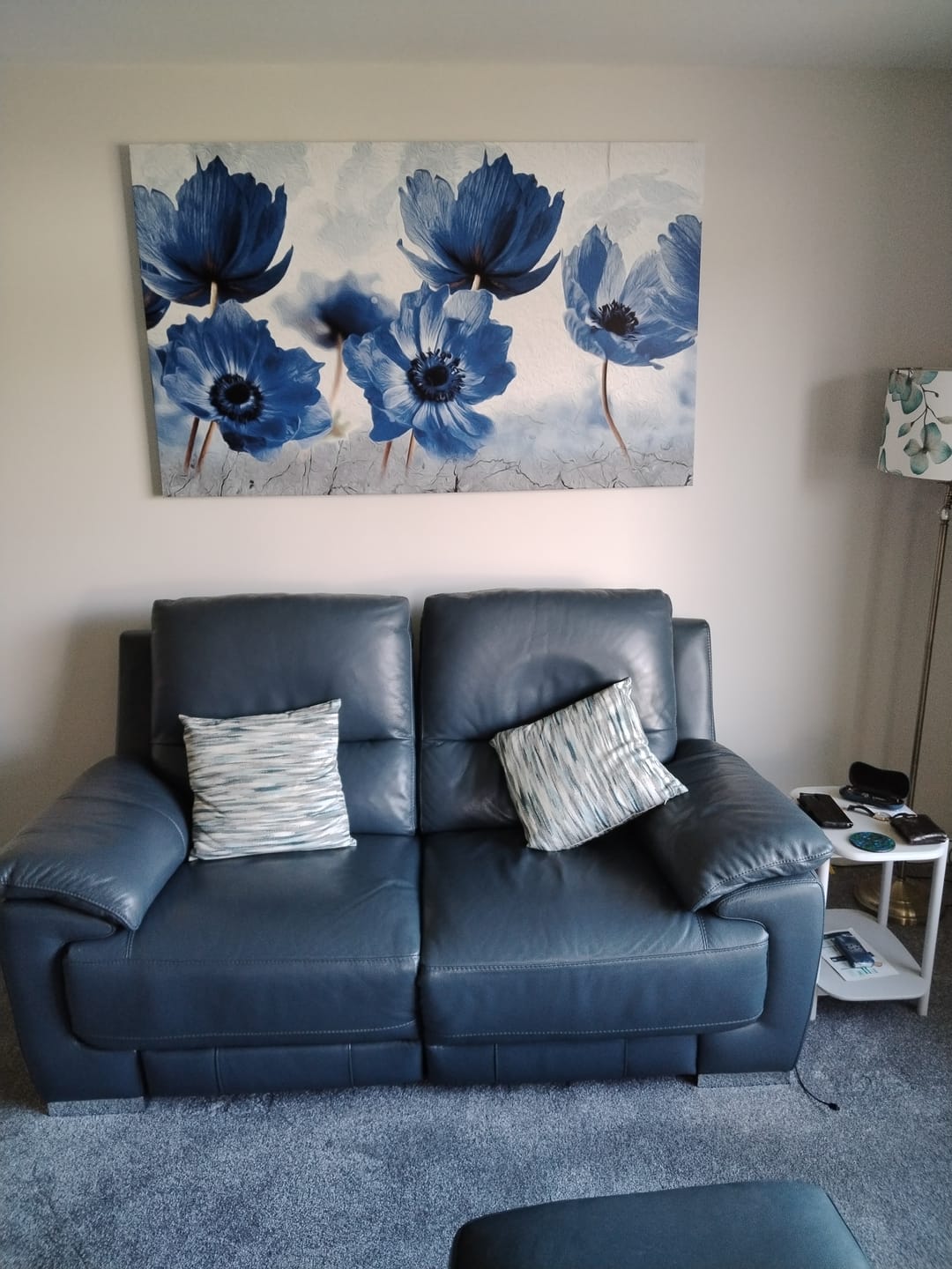 Customer photo review of Blue Flowers Canvas Print