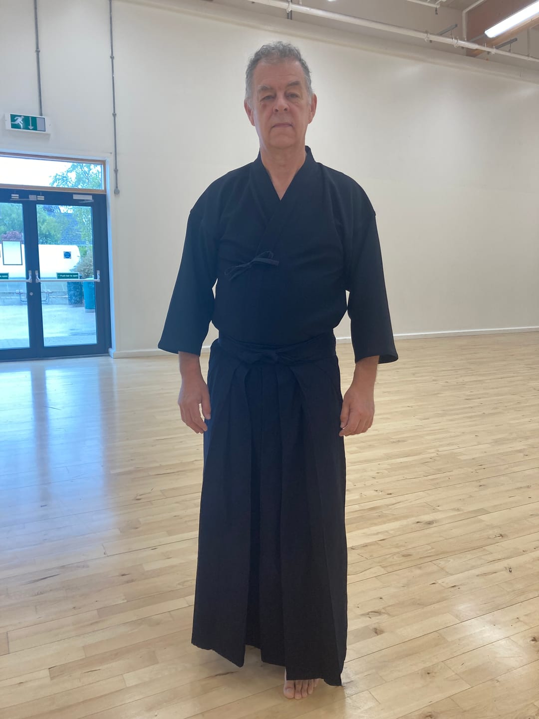 Customer photo review of 'KURENAI' Seiaizome Cotton Pleat-Lock Kendo Hakama