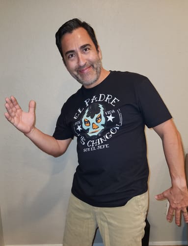 Customer photo review of El Padre Mas Chingon OG T-Shirt