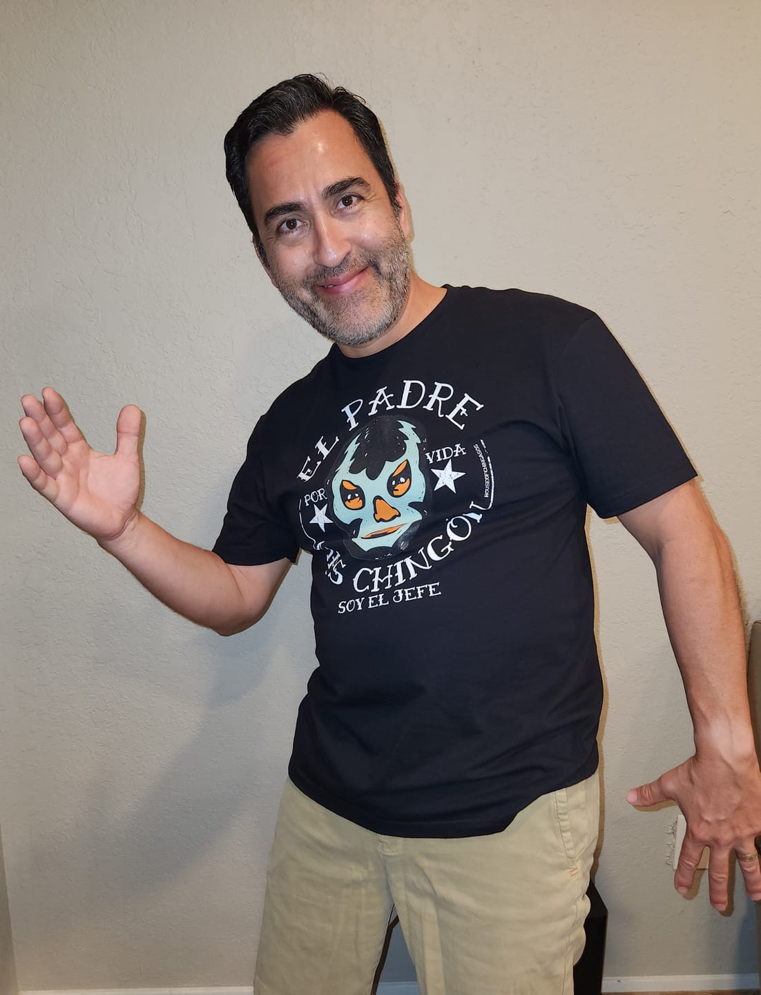 Customer photo review of El Padre Mas Chingon OG T-Shirt