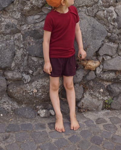 Customer photo review of Upcycling Merino T-Shirt mit der Falte Rubin