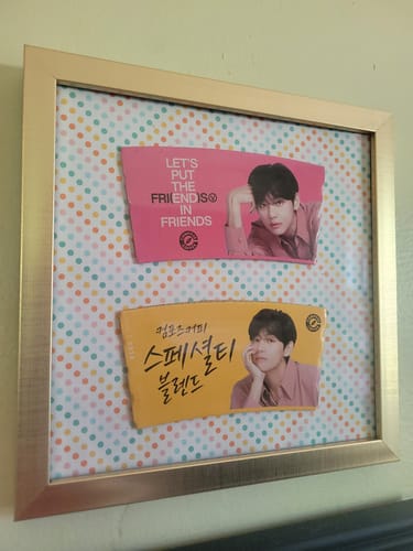 Customer photo review of BTS V - Special Limited Compose Coffee Cup Sleeve V2