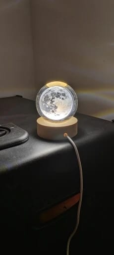 Customer photo review of Crystal Space Lamp