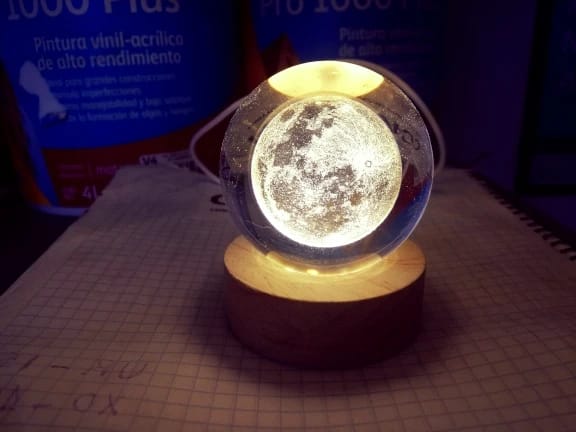 Customer photo review of Crystal Space Lamp
