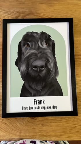 Customer photo review of CUSTOM PET PORTRAIT (Hand-Drawn)