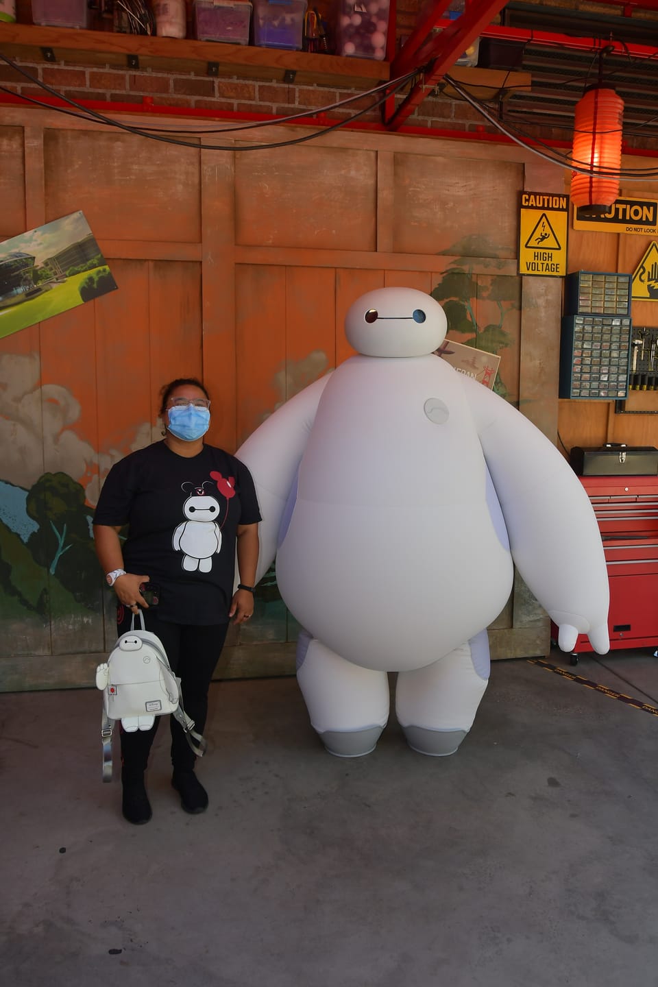 Customer photo review of Loungefly Disney Glow in the Dark Talking Baymax Mini Backpack - 707 Street Exclusive