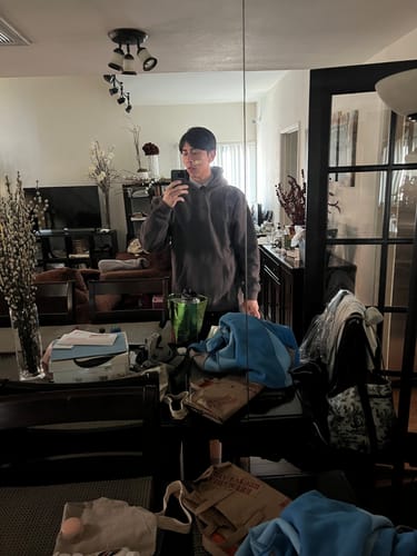 Customer photo review of Nel Dark Grey Hoodie