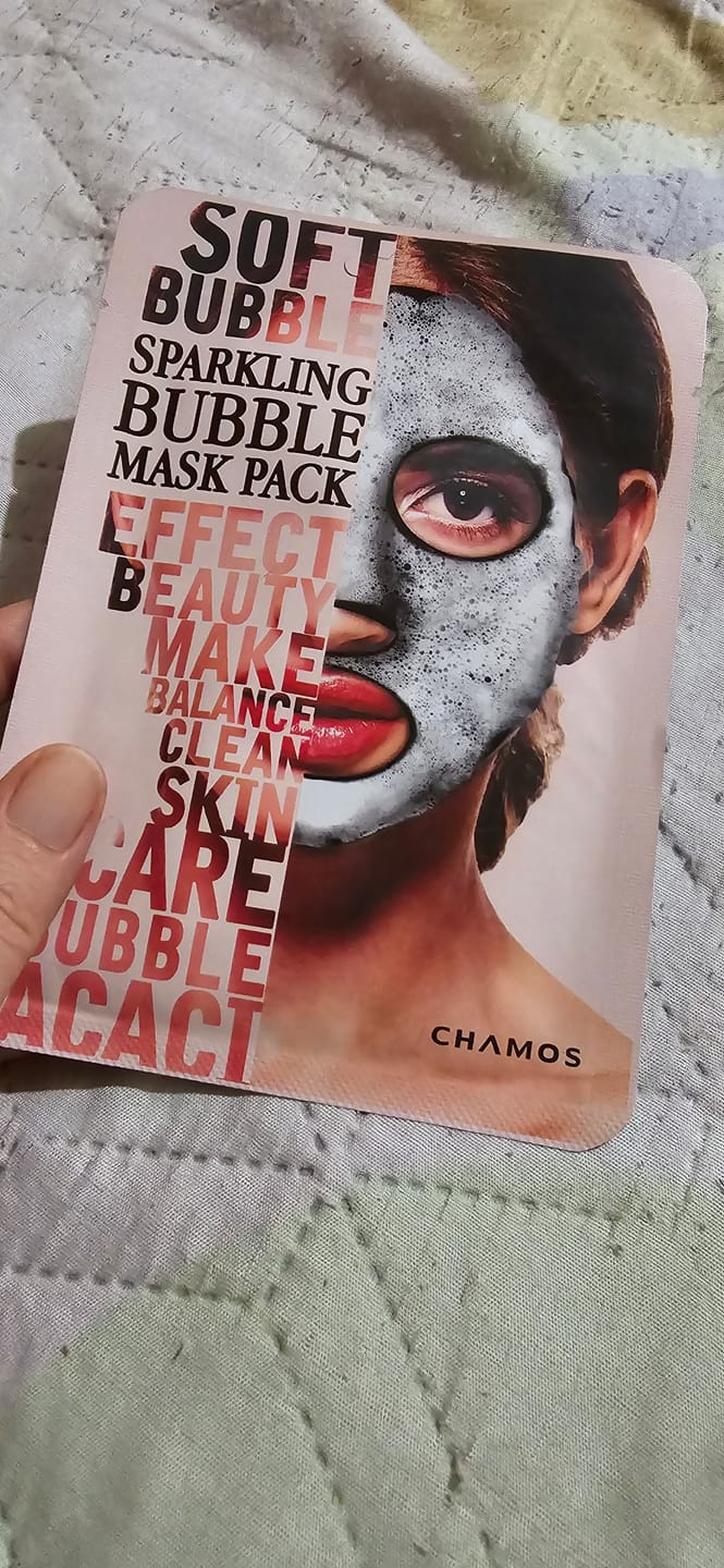 Customer photo review of Бълбукаща детоксикираща маска Chamos Acaci