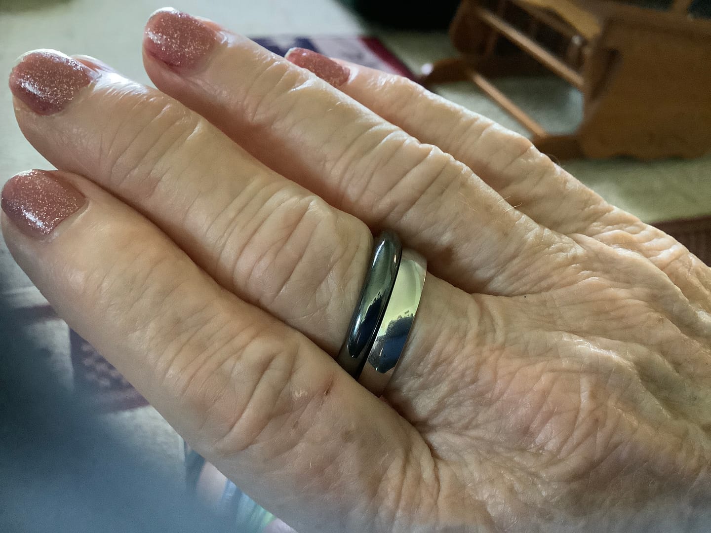 Customer photo review of Classic Round Hematite Ring