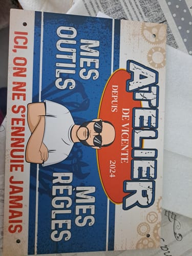 Customer photo review of Pancarte pour les mécanos