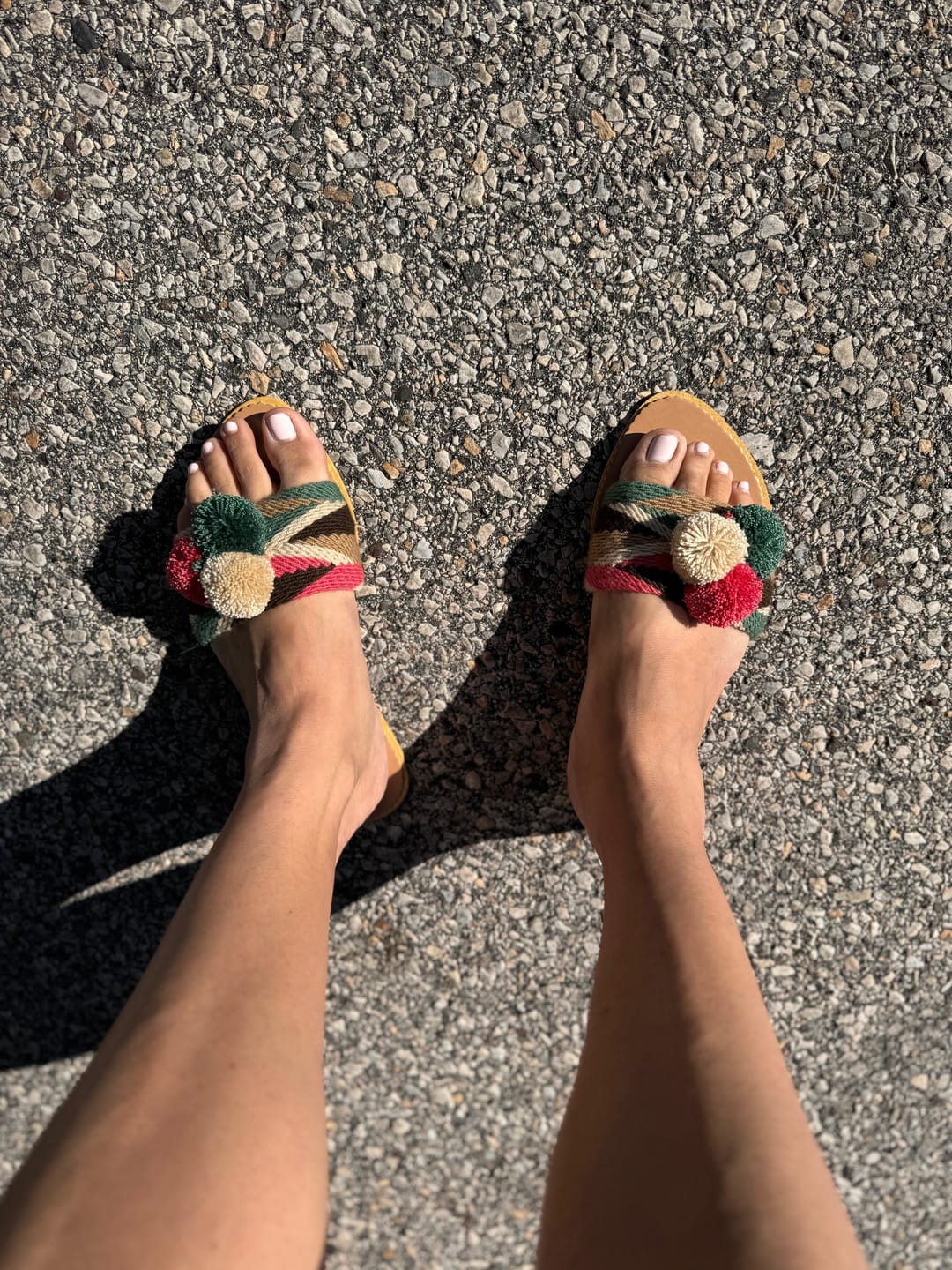 Customer photo review of Guayaba Pompom Sandals