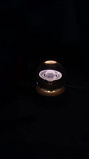 Customer photo review of Crystal Space Lamp