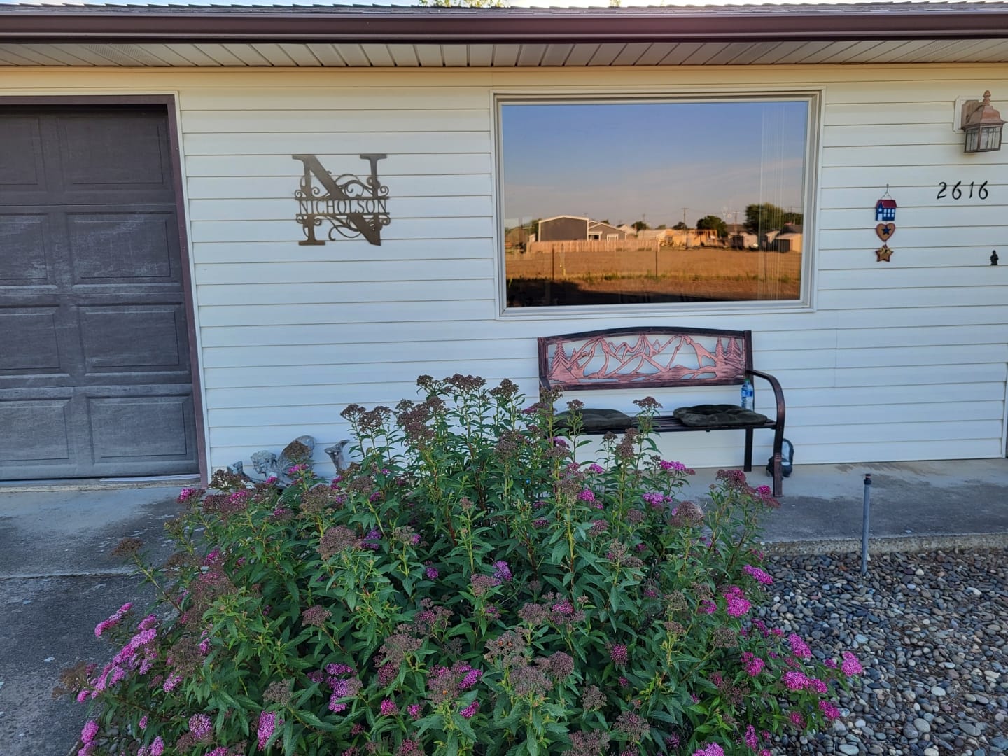 Customer photo review of Metal Split Letter Vine Monogram | Customizable Wall Art | Indoor Outdoor | Up to 46" | Over 20 Color Options