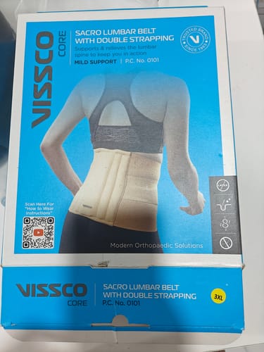 Customer photo review of Sacro Lumbar Belt 12" Back Double Strap | Supports the Lower back | Corrects Posture & Relieves Back Pain (Beige)