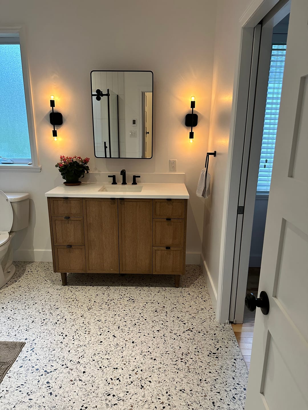 Customer photo review of Cape Breton 48" Mid Century Oak Bathroom Vanity