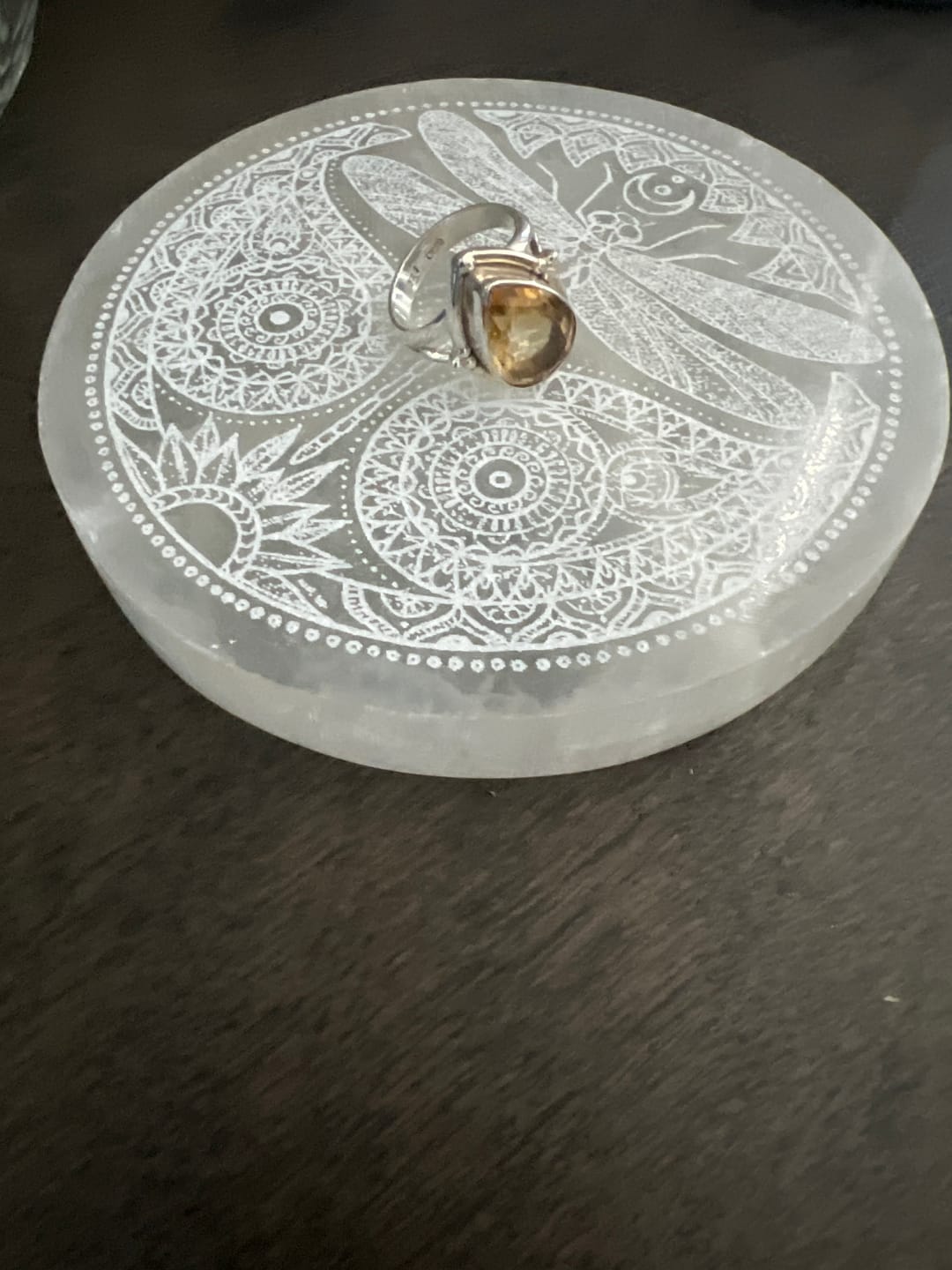 Customer photo review of Citrine Teardrop Ring Sterling Silver