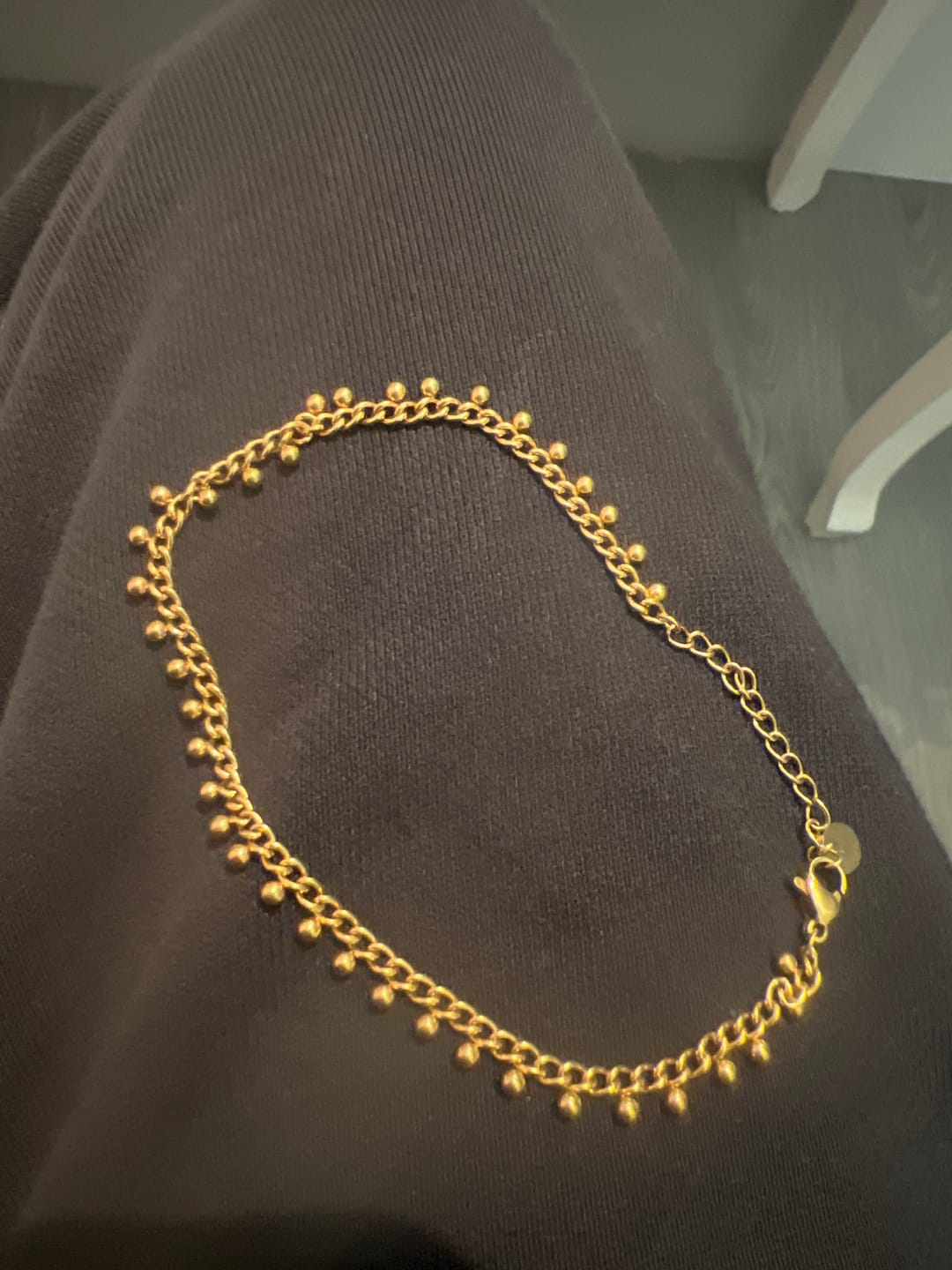 Customer photo review of Dots Fußkette | 18K vergoldet