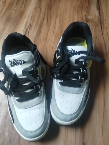 Customer photo review of FONZY Black Yellow Men's casual sneaker