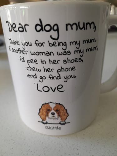 Customer photo review of Dear Dog Pawrent - Personalised mug