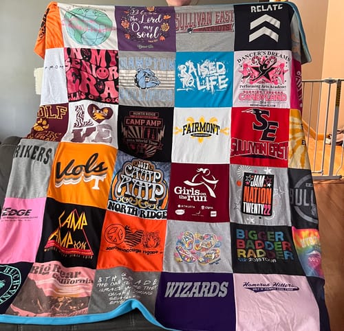 T-shirt quilt featuring volunteers, wizards by Hilary from TN