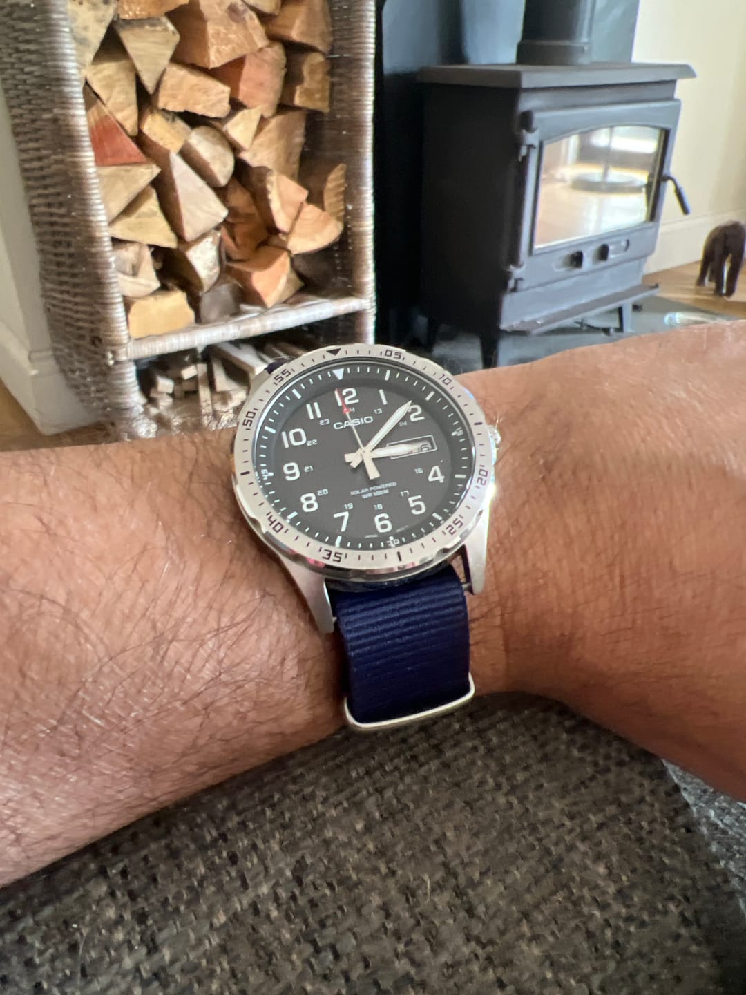 Customer photo review of Classic Military Style Strap - Deep Blue