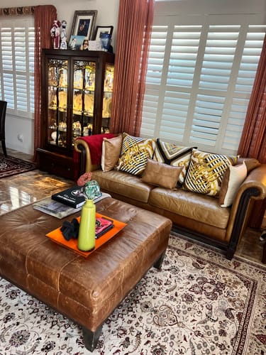 Customer photo review of Coaching Vintage Silk Scarf Pillow 24"