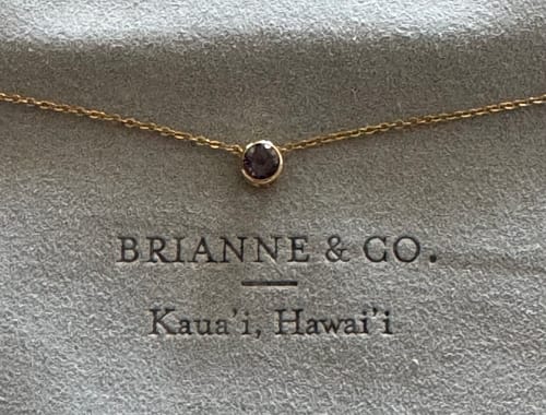 Customer photo review of Alexandrite Solitaire Birthstone Necklace