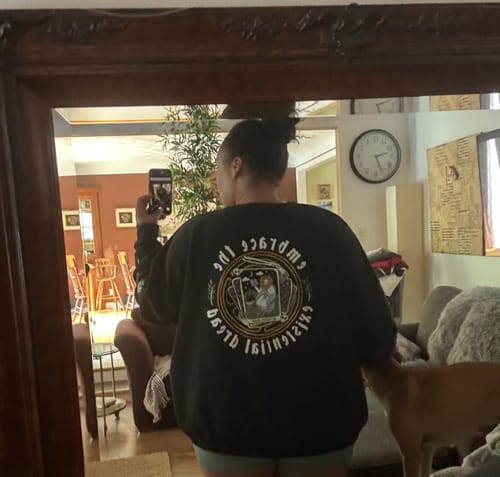 undefined review of Embrace the Existential Dread Crewneck image 1 out of 2