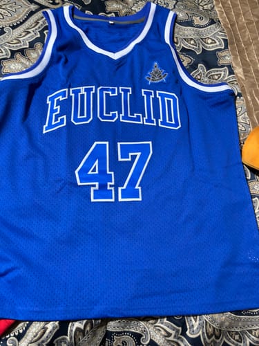Customer photo review of Custom Royal Royal-White Authentic Throwback Basketball Jersey