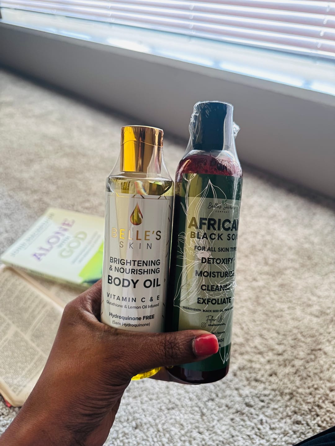 Customer photo review of Belle's Skin Body Oil