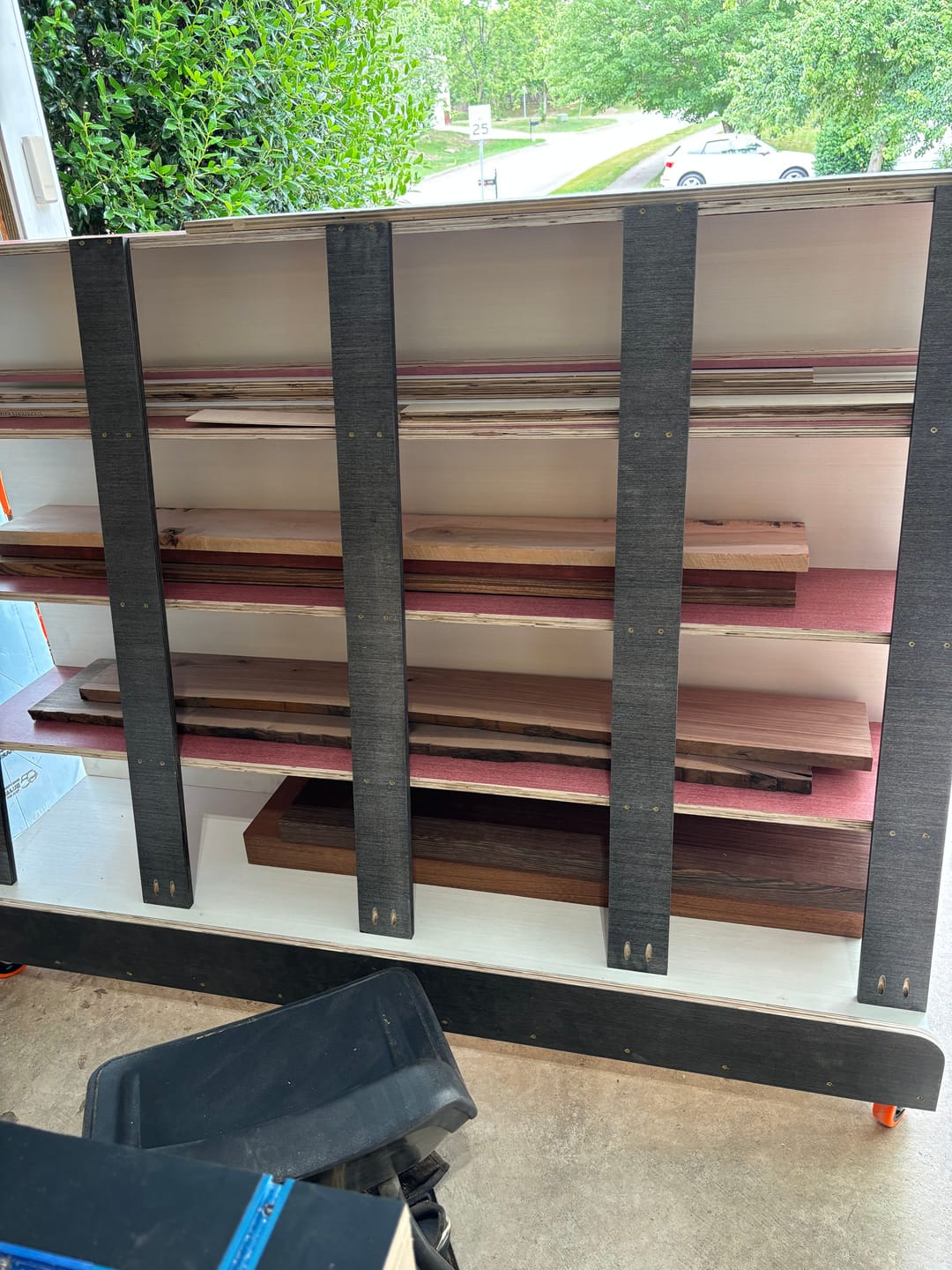Customer photo review of Compact Wood Storage Cart Plans - Digital Download