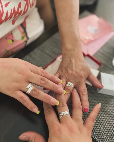 Customer photo review of Feather From An Angel Ring