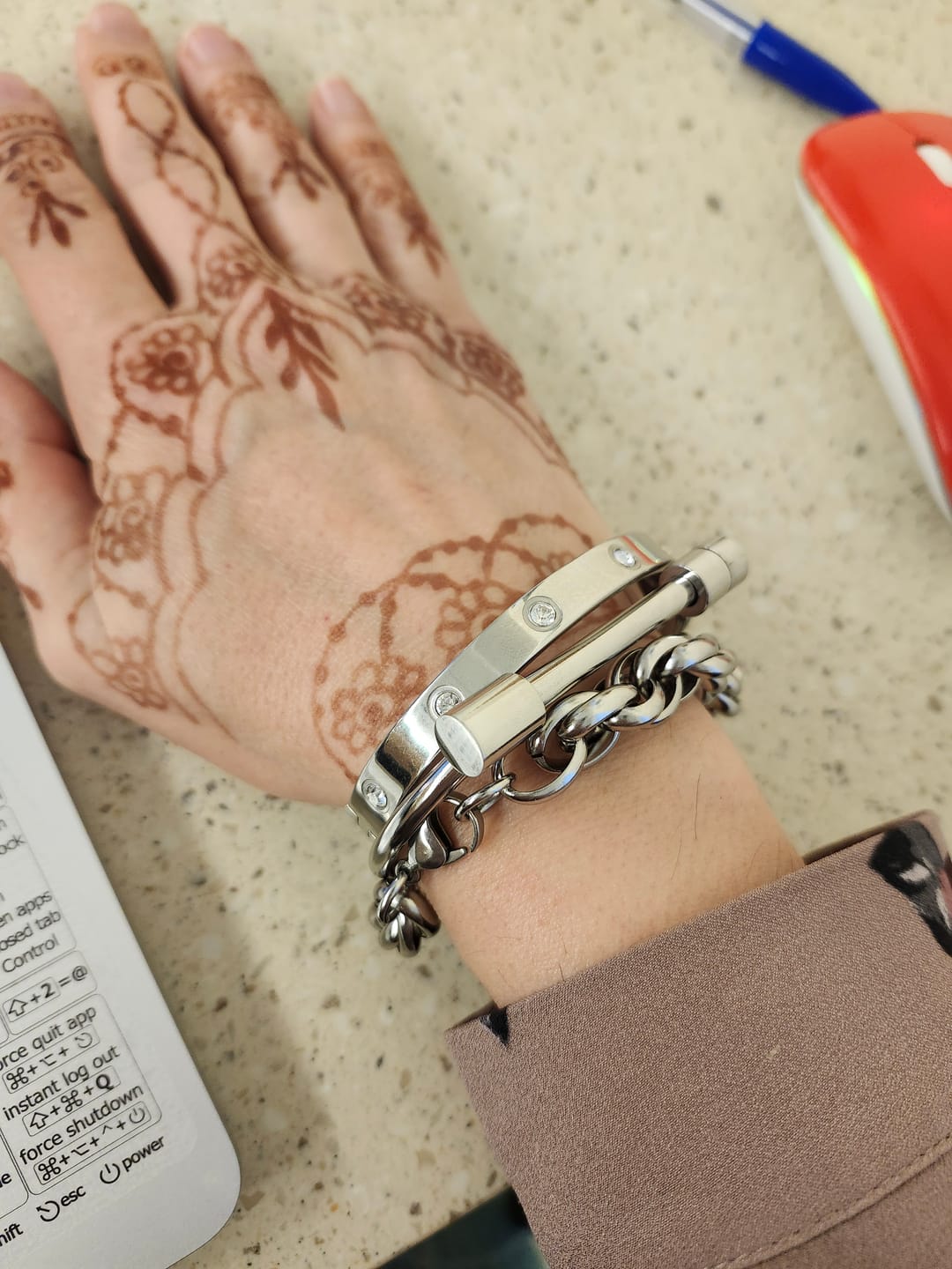Customer photo review of Tabitha Stainless Steel Bar Bangle