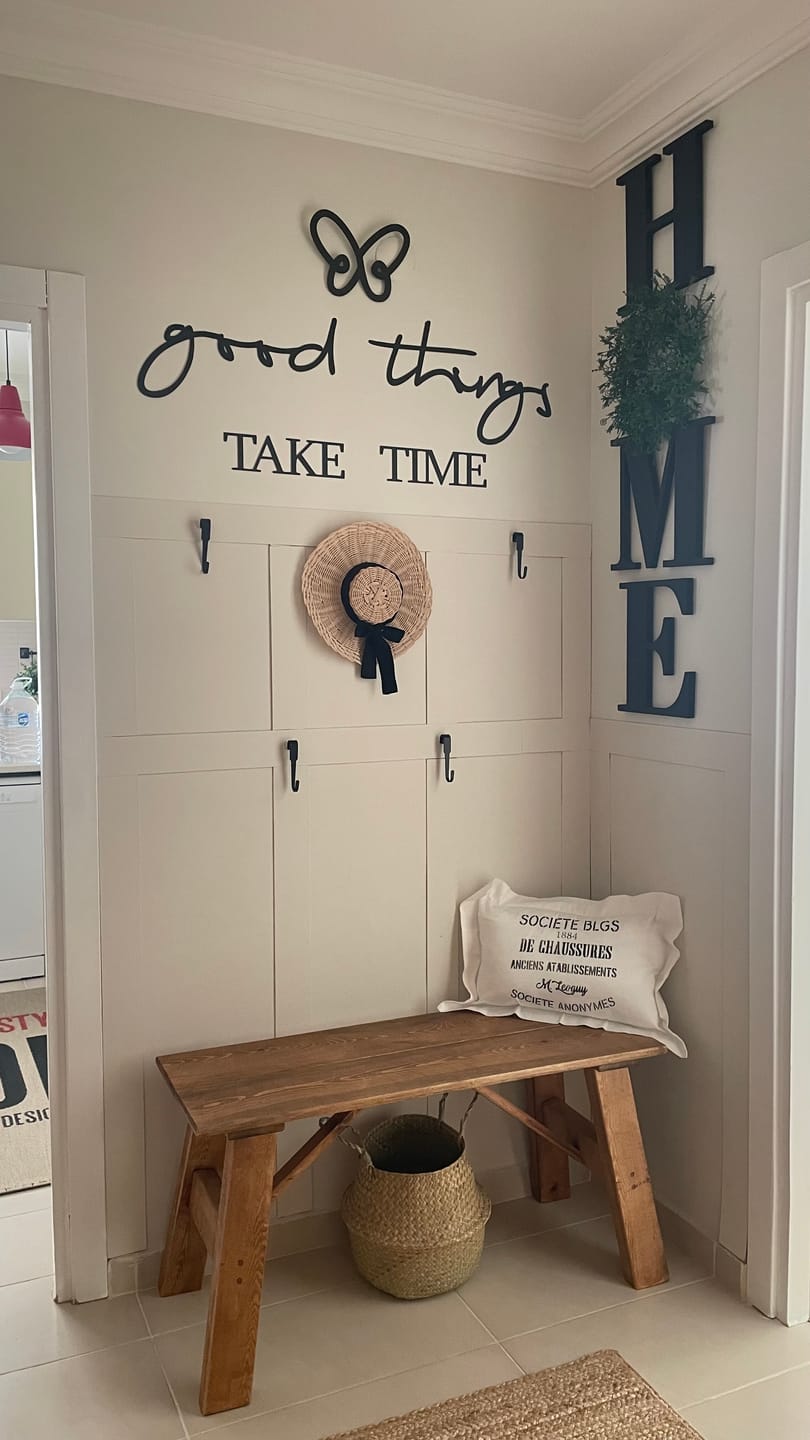 Customer photo review of Good Things Take Time Metal Duvar Yazısı