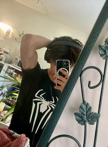 Customer photo review of Web Slinging Compression Shirt