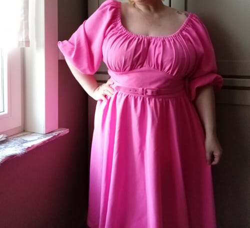 Customer photo review of PRE-ORDER - Vacation Dress in Bright Pink - Vixen by Micheline Pitt