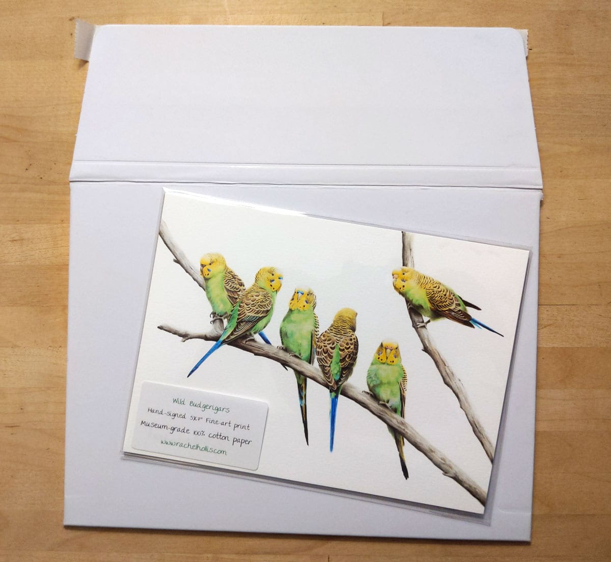 Customer photo review of A5 Rigid Mailer 170 x 230mm 700gsm Glossy White